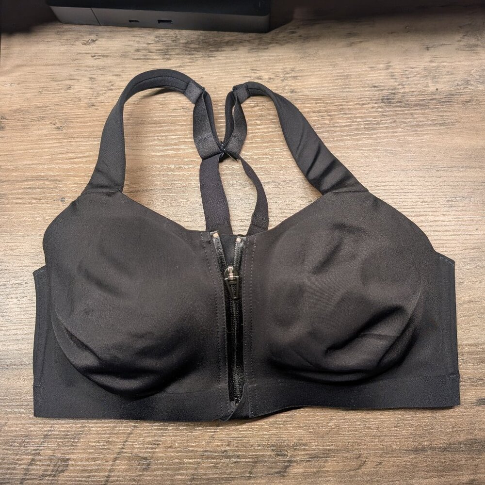 Victorias Secret VSX Knockout Front-Close Sports Bra Maximum Support 36DD Black